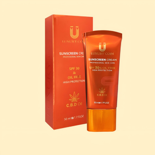کرم ضدآفتاب لاکچری کوین 50ml حاوی روغن کانابیدیول (CBD)