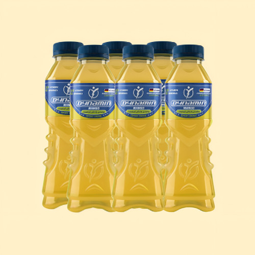 نوشیدنی ورزشی داینامین شل ۶ عددی با طعم انبه (ایزوتونیک) حاوی ۱۰ نوع ویتامین و ۸ ماده معدنی