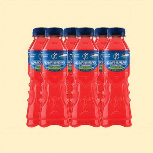 نوشیدنی ورزشی داینامین شل ۶ عددی با طعم توت فرنگی (ایزوتونیک) حاوی ۱۰ نوع ویتامین و ۸ ماده معدنی